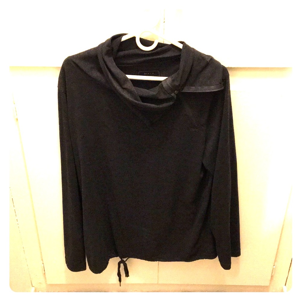 Forever 21 Zippered Shawl Collar Long Sleeve Shirt